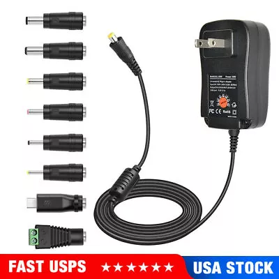 Universal AC To DC Adjustable Power Adapter Supply Charger For Electronics New • $9.12