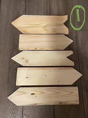 £15.99 • Buy 5x Wooden Direction Arrows Wedding Party Easter Christmas Halloween Hen Party