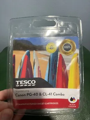 Tesco Home Office Canon Black And Colour Combo Printer Ink PG-40 & CL-41 • £11.99