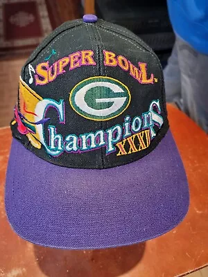 Vintage Green Bay Packers Super Bowl XXXI 31 Cap Hat Logo Athletic Snapback NFL • $15