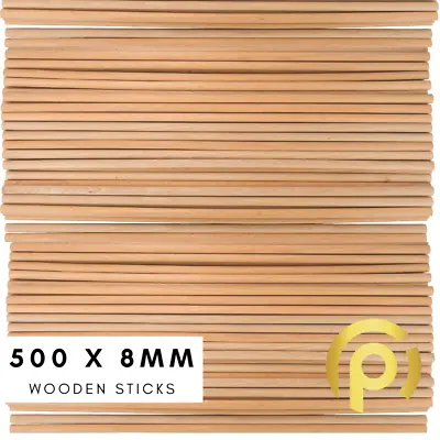 Oak Wooden Sticks Dowel 500mm X 8mm Wood Doweling FAST & FREE UK • £89.33