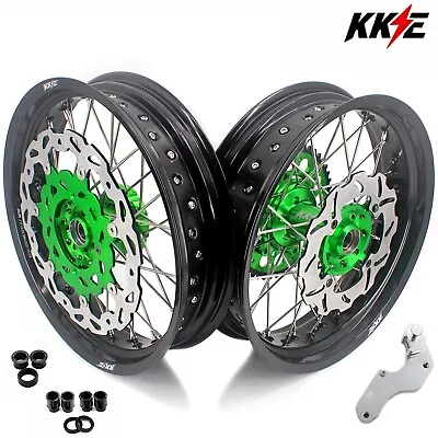 KKE 17  Superomoto Wheels Set For Kawasaki KX250F KX450F 2006-2018 Motard Rims • $889