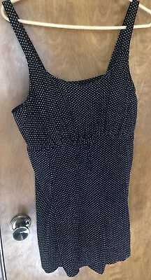 Monte Carlo Black White Polka Dot Swimsuit Vintage 22W NEW • $20