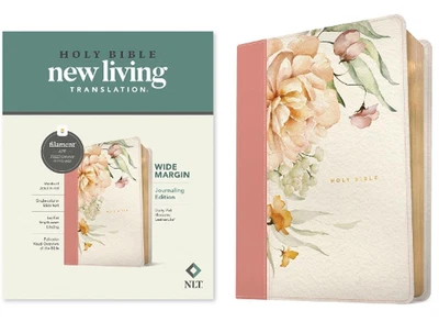 NLT Wide Margin Bible Filament Edition Dusty Pink Leather Book • $99.49