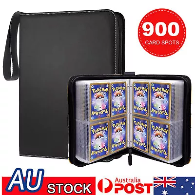 900 Cards 9 Pocket Card Bag Binder Zip Trading Card Album Collectors Folder Case • $26.99