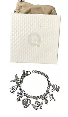 QVC Steel By Design Stainless Steel MILOR Angel Dangle Charm Bracelet 7.5” • $64