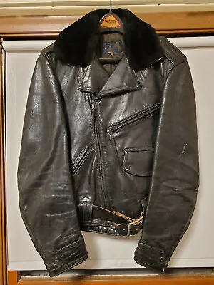 Vintage 1940's-1950's Buco Horsehide Leather Motorcycle Riding Jacket Size 42 • $1599.99