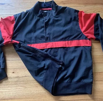 Vintage Ossi Skiwear Ski Coat Jacket Men’s Size XL  Black Red • $18.99