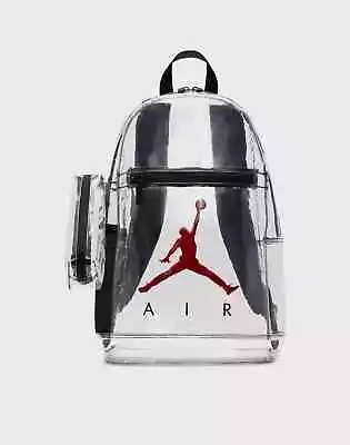 JORDAN Jumpman Clear School BACKPACK W/PENCIL CASE Adjustable Shoulder Straps • $62.99