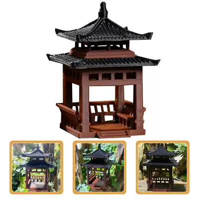  Miniature Pavilion Figurine Gardening Ornaments Statue Bonsai • £4.66