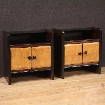 Pair Night Stands Art Deco Vintage Bedside Tables Furniture Modern 20th Century • $4300