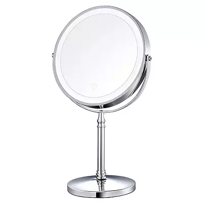 8 Inch Lighted Makeup Mirror 10X Magnifying LED  3 Color Dimmable • $34.99