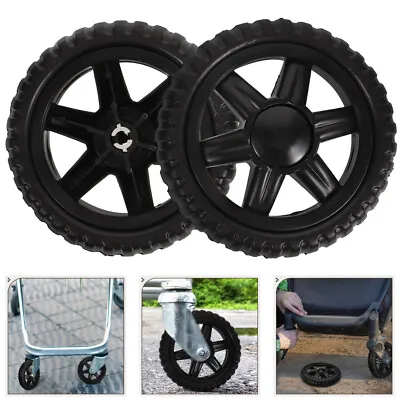 2Pcs Shopping Cart Wheels Baby Trolley Wheels Replaceable Trolley Wheels Metal • $9.02