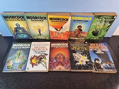 10 X Vintage Michael Moorcock Paperback Novels Early UK 1970s Editions Sci Fi  • £35