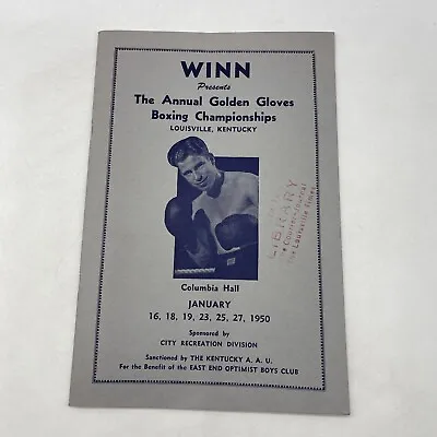 1950 Annual Golden Gloves Boxing Championships Louisville Kentucky  • $15.60