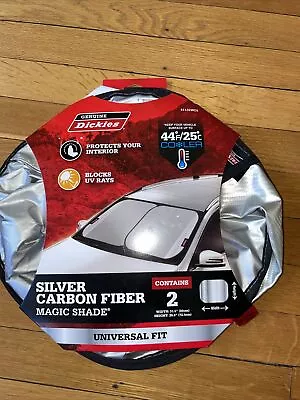 Dickies Magic Sun Silver Carbon Fiber Shade Windshield Universal Fit Shield • $11.99