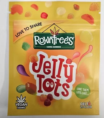 FRUIT Jelly's   Edibles Empty Mylar Bags X 25 (Empty Bag Only!) • £12.75