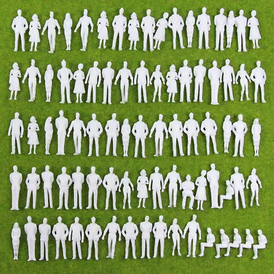 200pcs Model Trains 1:50 Scale White Figures O Scale Unpainted People P50B • $18.99