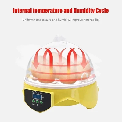Small Home Egg Incubator Chicken Hatcher Egg Hatching Equipment 7 Digital • £30.55