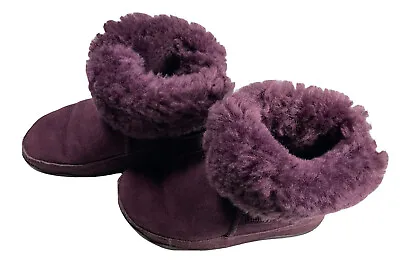 £63.34 • Buy Fitflop Fit Flop Womens 5 Plum Purple Shearling Lined Boots Booties Size 5