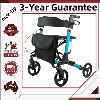 🚨Portable Foldable Rollator Walker Safety Mobility Aid Wheelchair Lightweight🚨 • $146.99