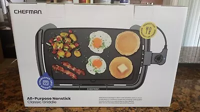 Chefman Dishwasher-Safe 9.8 X 15.7  Black Griddle W/Adjustable Temperature-  New • $14