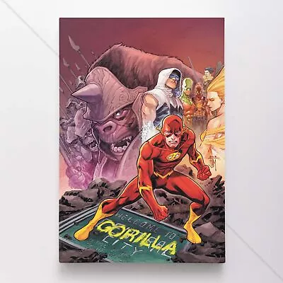 $54.95 • Buy The Flash Poster Canvas DC Justice League Comic Book Cover Art Print #7755