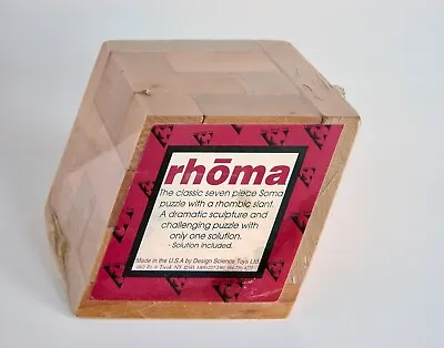 Rhoma Slanted Soma Cube Puzzle Toy Wood Sculpture VTG Design Science Toys • $150