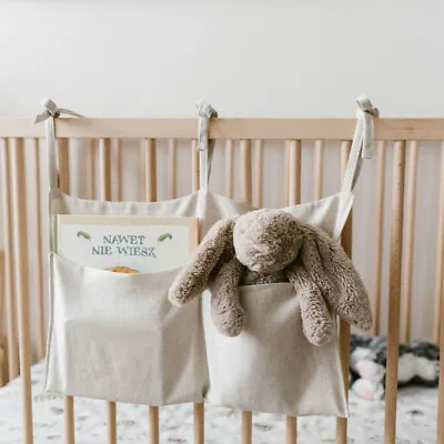 £5.90 • Buy Baby Crib Pocket Organizer Solid Nursery Bedside Toys Hanging Storage BDZ