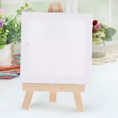  6 Sets Mini Canvas Tabletop Craft Drawing Easel Art Hobbies Beginners Board • $13.63