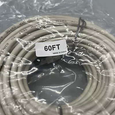 60 FT UTP Cat5E 4P Patch EthernetTo EIA/TIA 568B Ethernet Cable  • $10