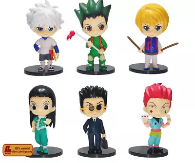 Anime HUNTER×HUNTER GON Killua Kurapika Hisoka 6Pcs Cute Figure Statue Toy Gift • $42.23