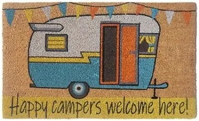 Caravan RV Door Mat Happy Campers Welcome Exterior Jayco MATS ACCESSORIES PARTS • $43.95