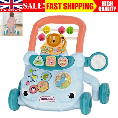 2 In 1 First Steps Baby Walkers Sounds Music And Lights Fun Push Along Walker! • £19.59