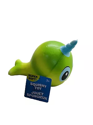 Narwhal - Squishy Toy - Super Soft - Approx. 4 1/2  High Low Rise Stress Relief • $27.14