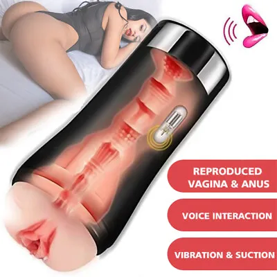 Automatic Handsfree Male Masturbaters Cup Stroker Pocket Pussy For Men Sex Toys • $22.99