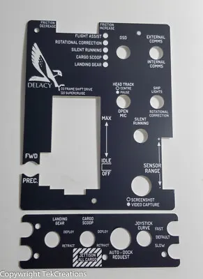 Elite Dangerous Thrustmaster Warthog HOTAS Throttle Plates - Delacy • $90