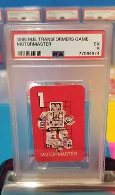 💥 SHORT PRINT 1986 MOTORMASTER 1st Card Rc PSA RETIRED Grade Transformers G1 💥 • $13.57