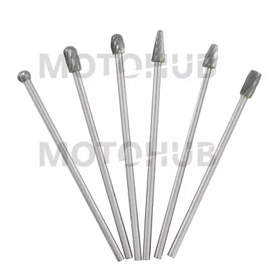 6pcs 1/4  Tungsten Steel Carbide Burr Rotary Drill Bits Tools Cutter Files Set • $22.99