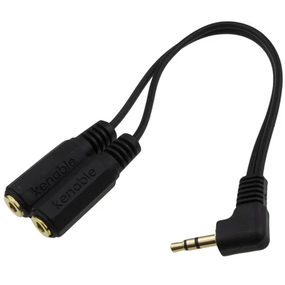 £2.85 • Buy 20cm 3.5mm Right Angle Stereo Jack HEADPHONE Audio Splitter Cable Lead - Y 2 Way