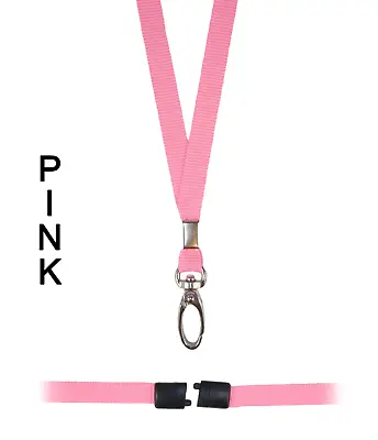Pink Magenta ID Lanyard Neck Holder Strap String Cord Staff Work Pass Metal Clip • £1.99