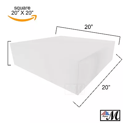 $19.99 • Buy Medium Upholstery Foam 20  X 20  Square Cushion Seat Replacement Sheet Padding