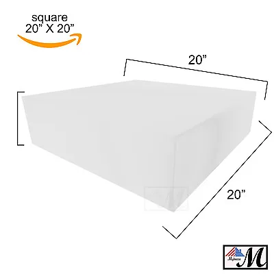 Medium Upholstery Foam 20  X 20  Square Cushion Seat Replacement Sheet Padding • $19.99