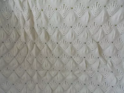 £9.99 • Buy Vintage Cellular Baby Blanket Orlon 1950s Scotland Large Size : Christening Pram