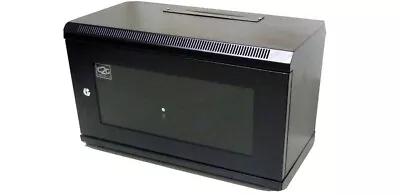 6U 19  Black Data Cabinet Wall Mounted Network Comms Patching Rack 600*300mm • £66