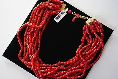 Beautiful !! St. John Multi-Strand Coral Necklace And Bracelet Set • $495