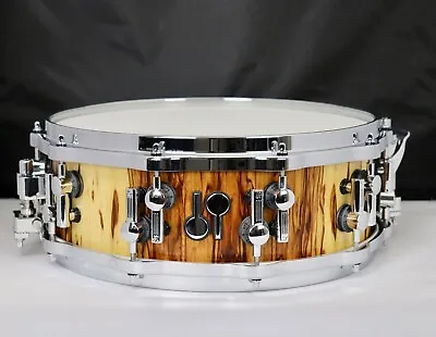 Sonor SQ2 14x5 Maple Med African Marble SemiGloss Chrome Die-cast Hoops Snare #2 • $1160.23