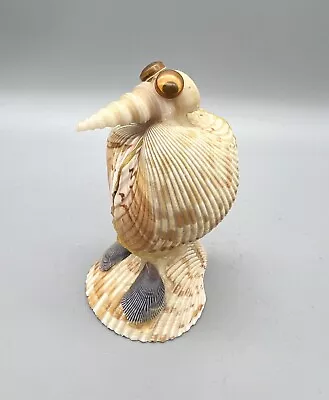 Vintage Handmade Seashell Sculpture Pelican Nautical Seashore Bird 3.5  • $19.99