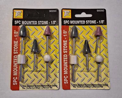 10 Pcs (2 Packs) 1/8  Inch Assorted Mounted Stone Abrasive Grinding Wheel Set • $9.99