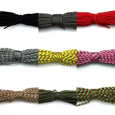 50-100FT Army Military Paracord 2mm Tent Bivi Camping Guy Rope Parachute Cord • $2.38